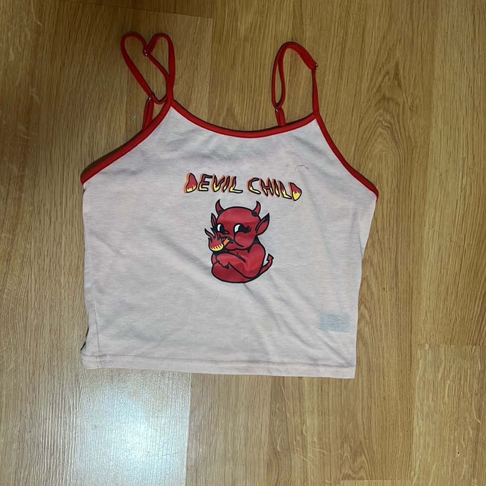 Pink devil child tank too